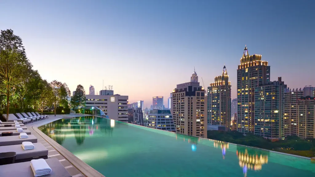 SOGGIORNO A BANGKOK - KOH SAMUI THAILANDIA - AGOSTO 9 Park Hyatt Bangkok P039 Pool Dusk.16x9 v1
